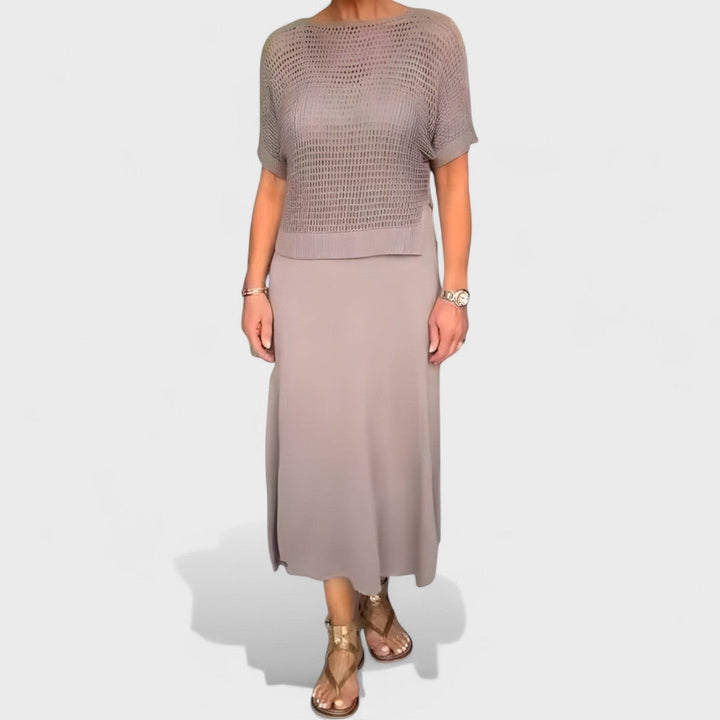 Claudia - Rochie de Vară cu Top Tricotat