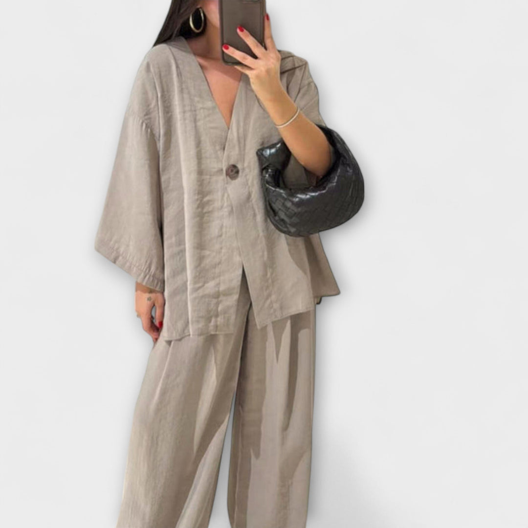 Jacqueline - Top din două straturi și pantaloni
