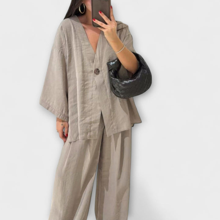 Jacqueline - Top din două straturi și pantaloni