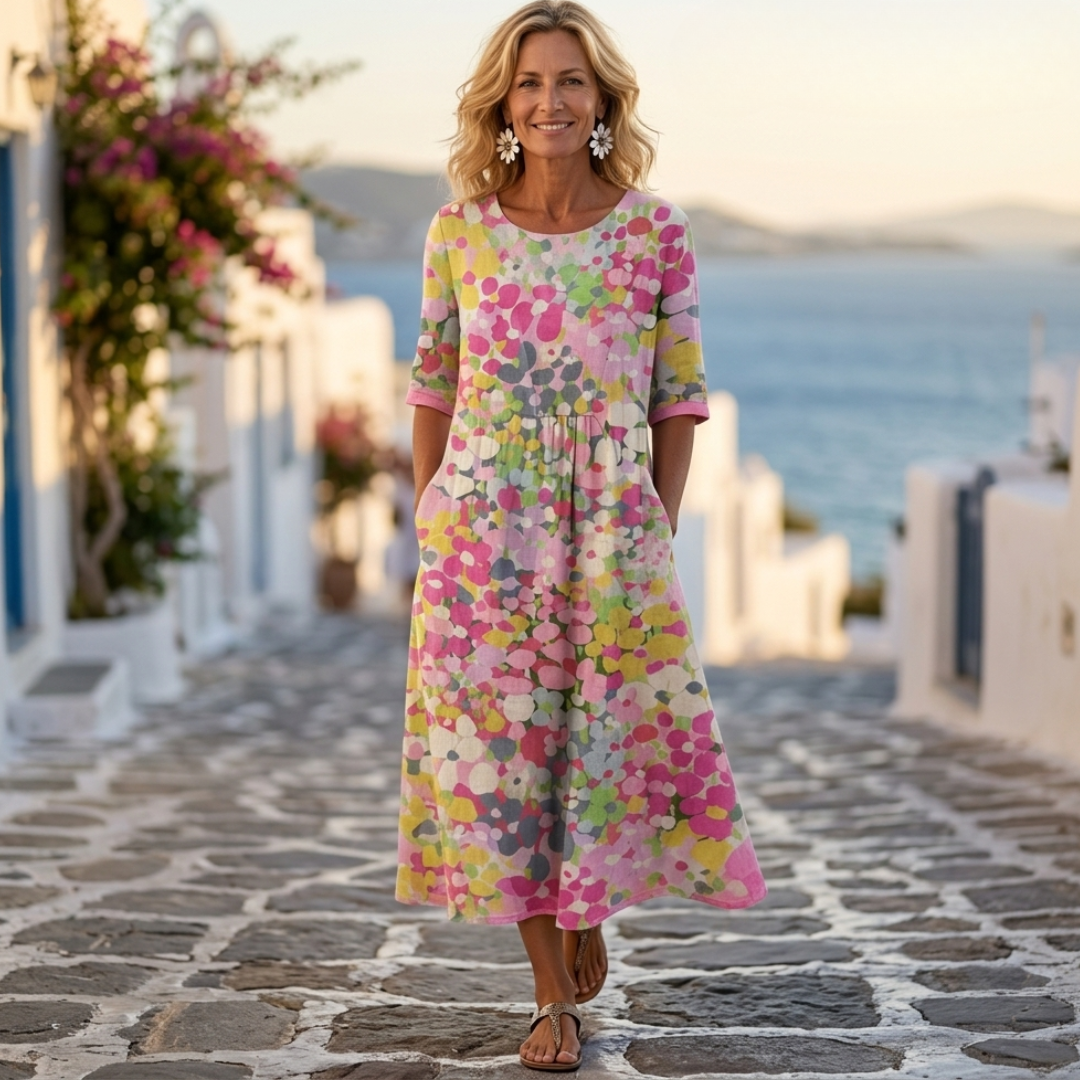 Mihaela - Rochie midi florală
