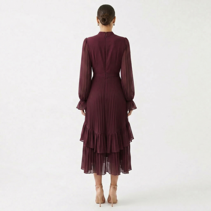 Felicia - Rochie cu pliuri și mâneci largi