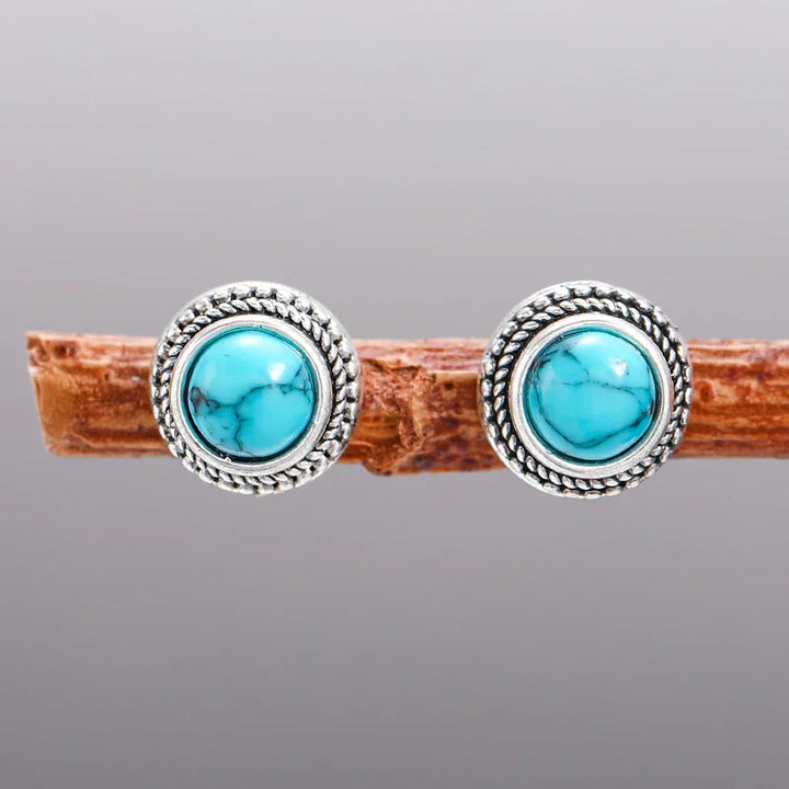 Cercei Vintage Boho Mimetici Turcoaz