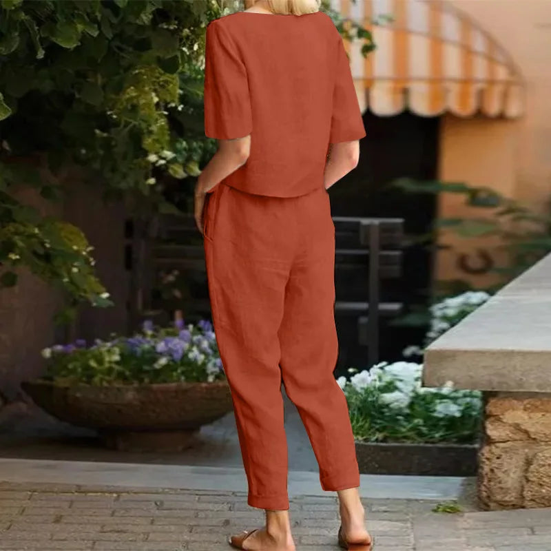 Lili | Set de lenjerie din in în două piese