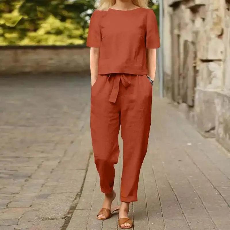 Lili | Set de lenjerie din in în două piese
