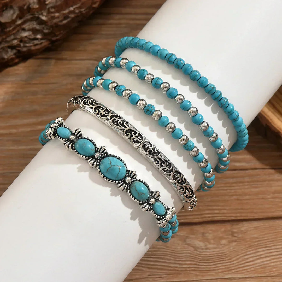 Set de Colier Boho Turcoaz
