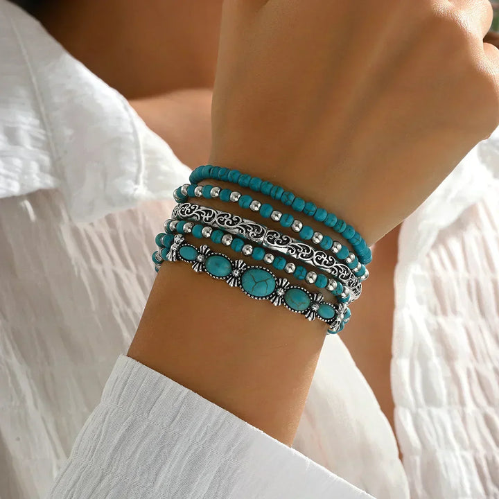 Set de Colier Boho Turcoaz