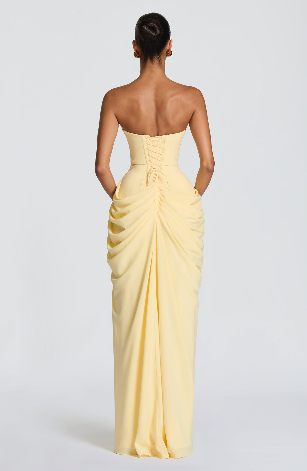 Mircea – Rochie Maxi de Gală cu Corset și Drapaj Rafinat