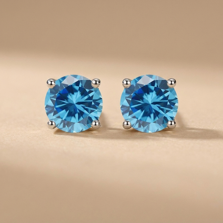 Aurora - Cercei Solitaire Clasic din Moissanite de Lux