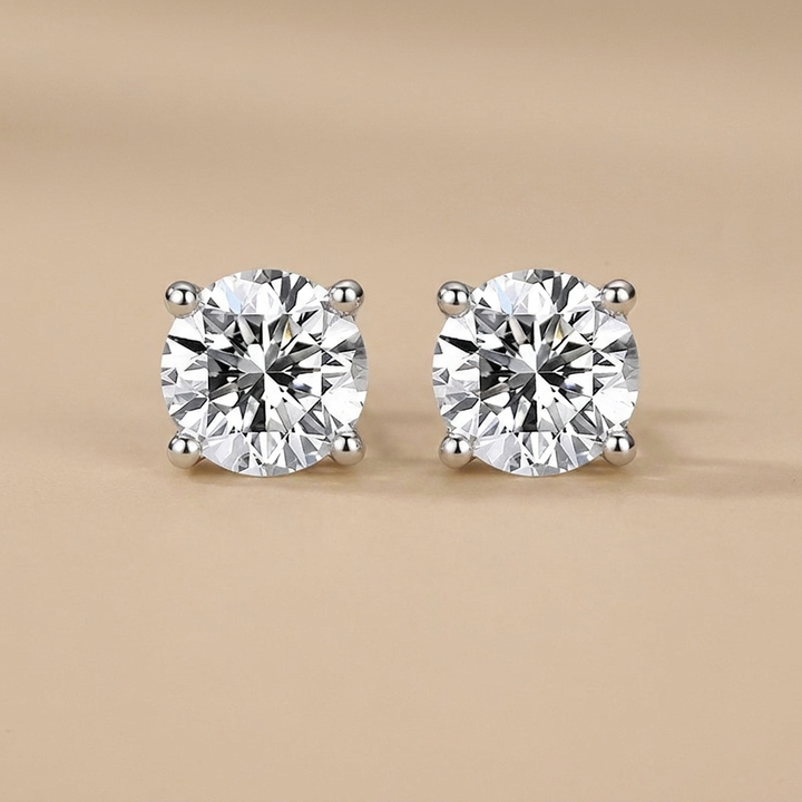Aurora - Cercei Solitaire Clasic din Moissanite de Lux