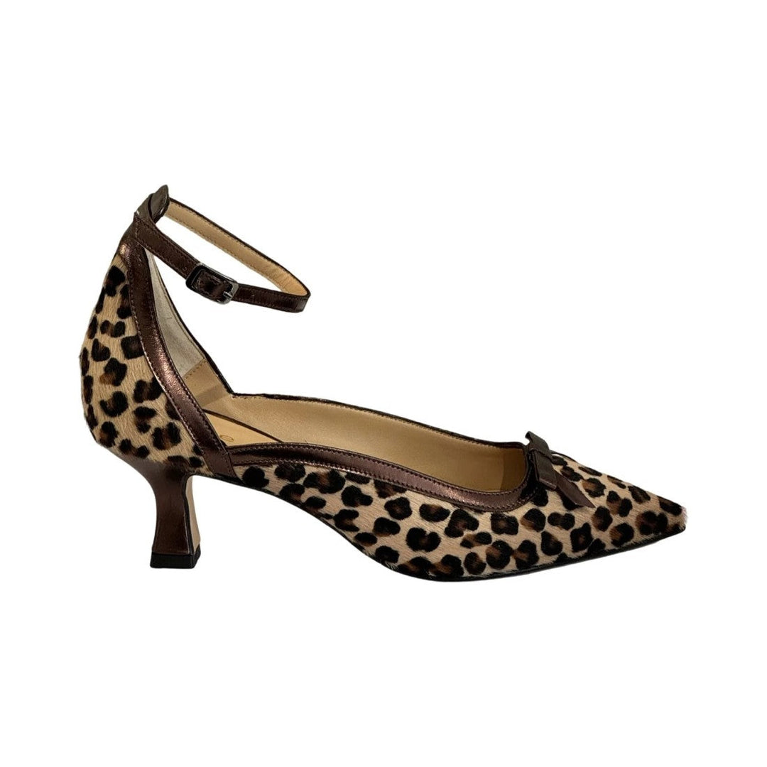 Rhea - Pantofi cu toc înalt cu design leopard