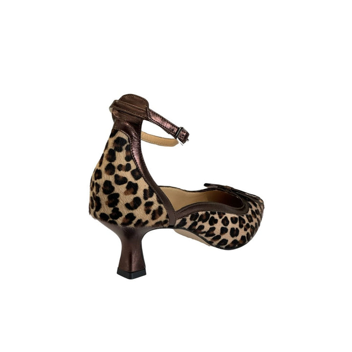 Rhea - Pantofi cu toc înalt cu design leopard